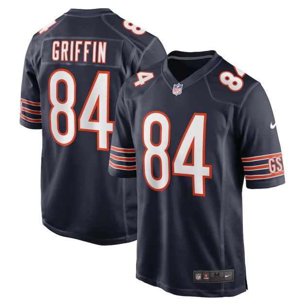 mens nike ryan griffin navy chicago bears game jersey